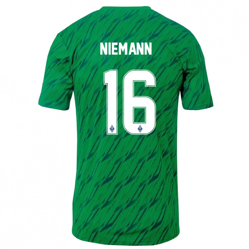 Danxen Kinderen Jan Niemann #16 Groen Wit Keepersshirt 2025/26 T-Shirt België