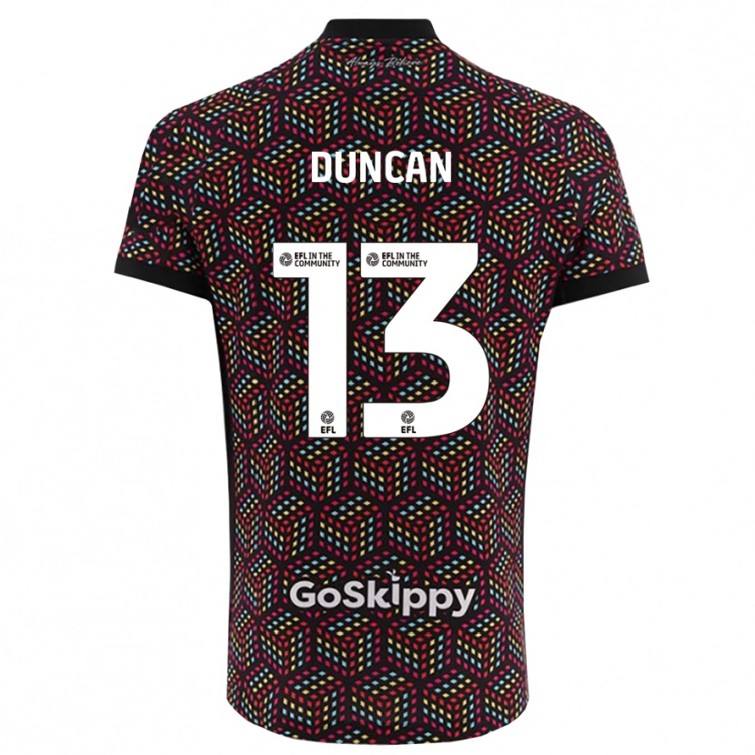Danxen Kinderen Joe Duncan #13 Zwart Wit Keepersshirt 2025/26 T-Shirt België