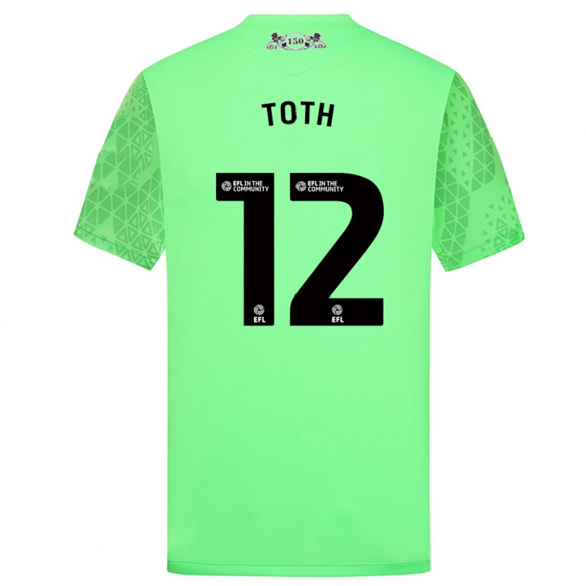 Danxen Kinderen Balázs Tóth #12 Fluorescerend Groen Keepersshirt 2025/26 T-Shirt België