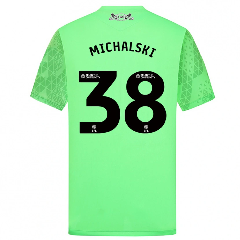 Danxen Kinderen Nicholas Michalski #38 Fluorescerend Groen Keepersshirt 2025/26 T-Shirt België