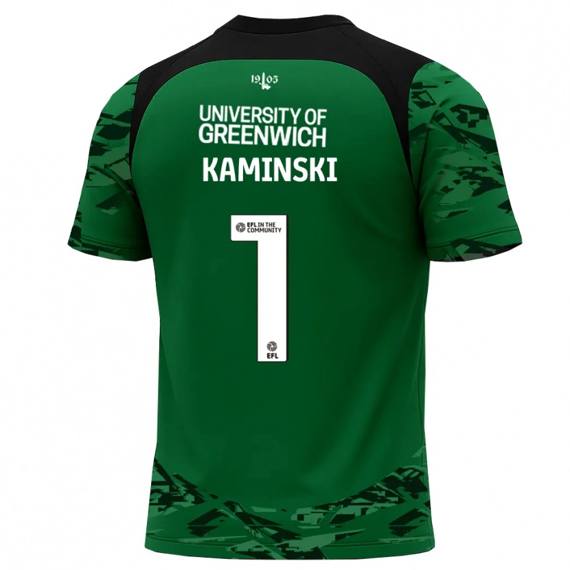 Danxen Kinderen Thomas Kaminski #1 Groen Zwart Keepersshirt 2025/26 T-Shirt België