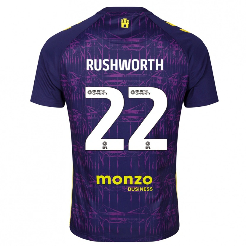Danxen Kinderen Carl Rushworth #22 Paars Geel Keepersshirt 2025/26 T-Shirt België