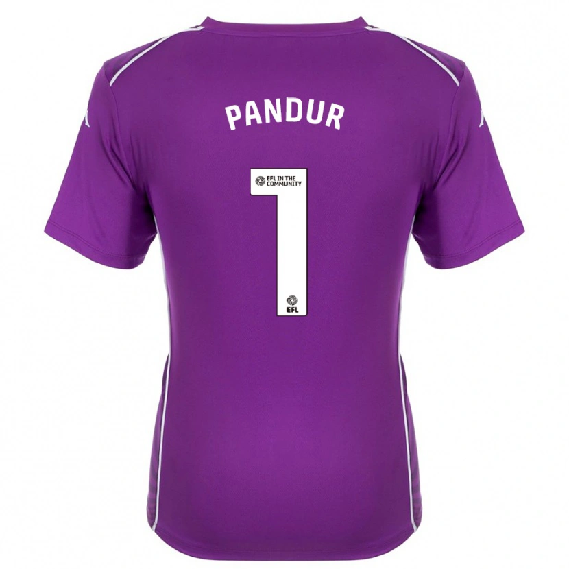 Danxen Kinderen Ivor Pandur #1 Paars Wit Keepersshirt 2025/26 T-Shirt België