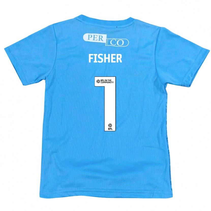 Danxen Kinderen Nathan Fisher #1 Blauw Wit Keepersshirt 2025/26 T-Shirt België