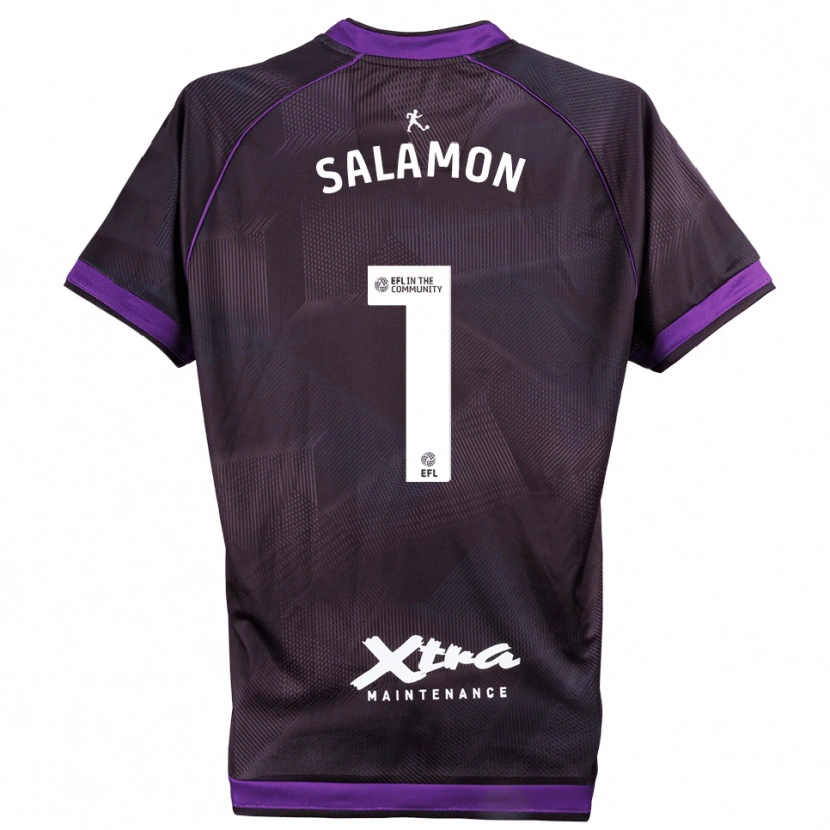 Danxen Kinderen Matteo Salamon #1 Paars Wit Keepersshirt 2025/26 T-Shirt België