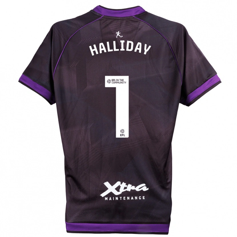 Danxen Kinderen Joel Halliday #1 Paars Wit Keepersshirt 2025/26 T-Shirt België