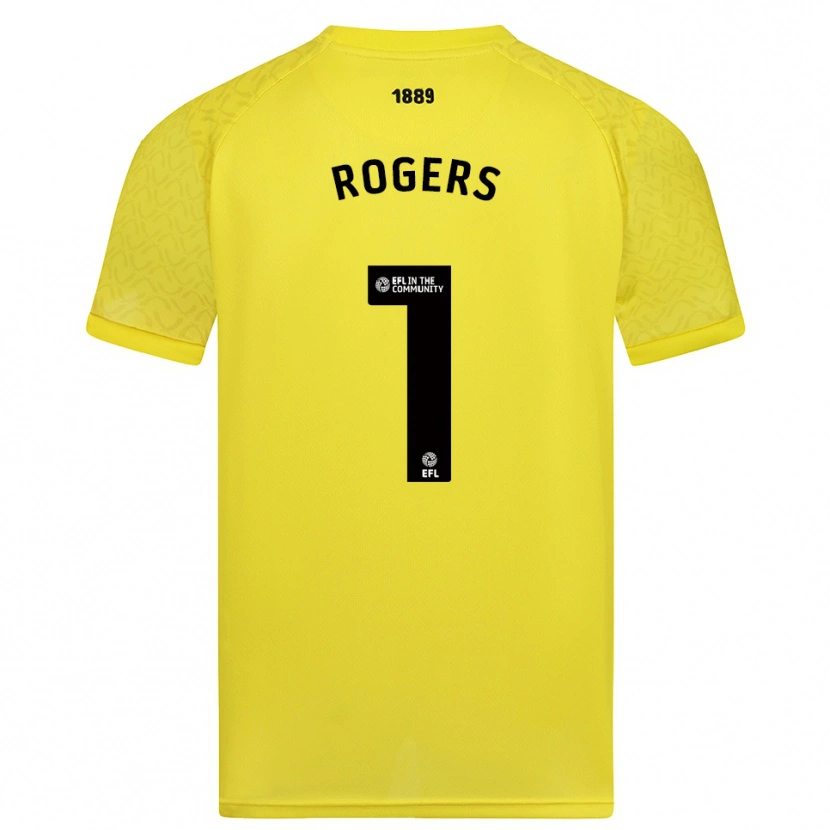 Danxen Kinderen Sian Rogers #1 Geel Zwart Keepersshirt 2025/26 T-Shirt België
