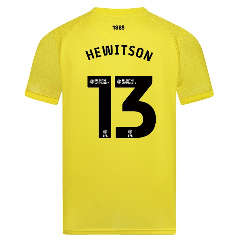 Danxen Kinderen Coby Hewitson #13 Geel Zwart Keepersshirt 2025/26 T-Shirt België