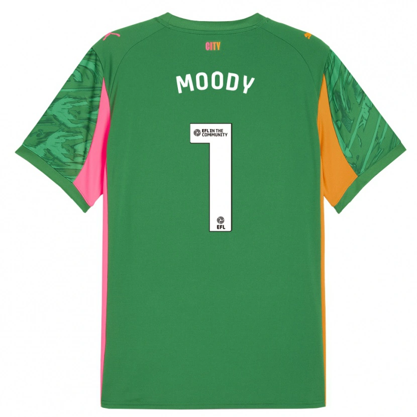 Danxen Kinderen Dylan Moody #1 Groen Oranje Keepersshirt 2025/26 T-Shirt België