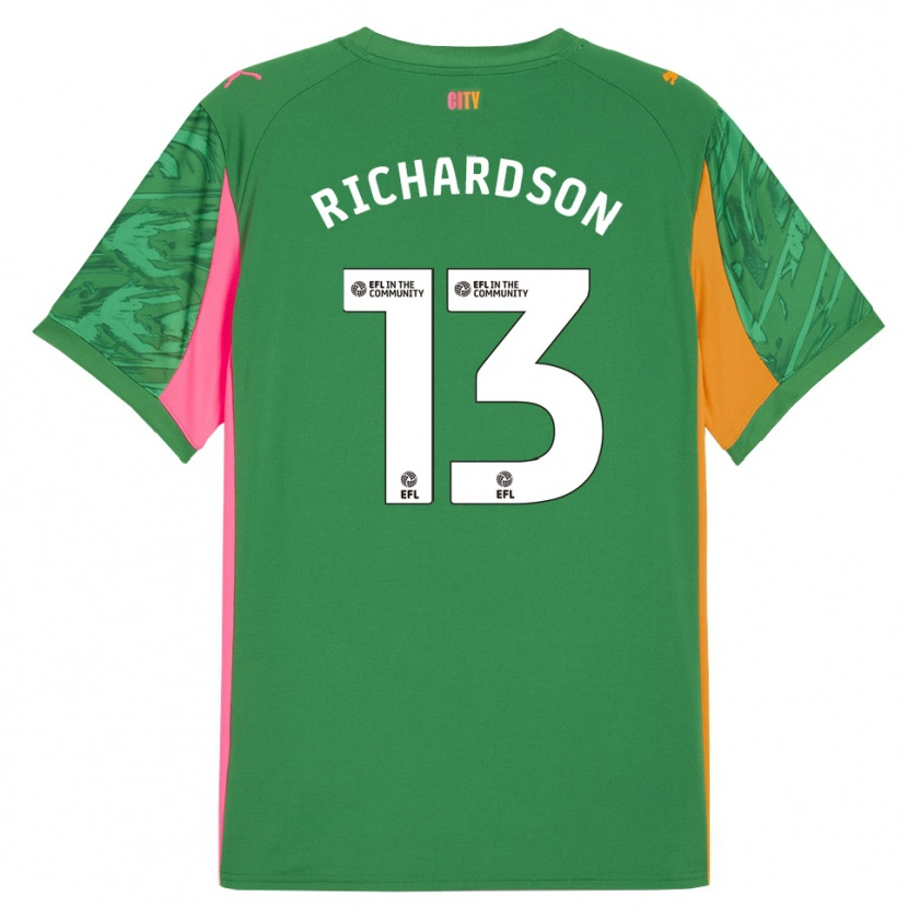 Danxen Kinderen Cale Richardson #13 Groen Oranje Keepersshirt 2025/26 T-Shirt België