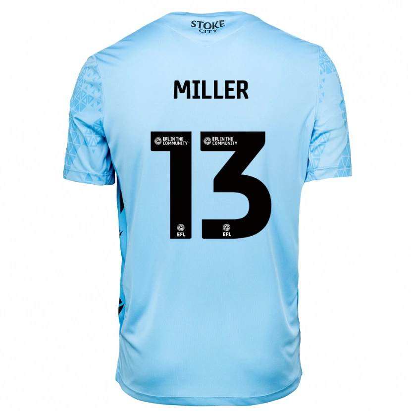 Danxen Kinderen Tom Miller #13 Hemelsblauw Zwart Keepersshirt 2025/26 T-Shirt België