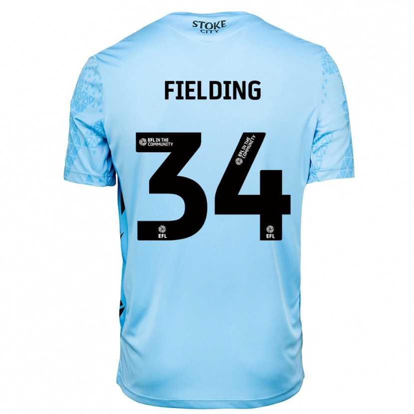 Danxen Kinderen Frank Fielding #34 Hemelsblauw Zwart Keepersshirt 2025/26 T-Shirt België