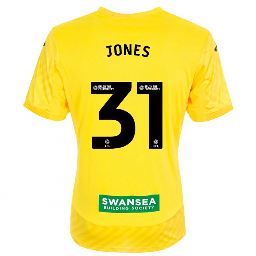 Danxen Kinderen Verity Jones #31 Geel Zwart Keepersshirt 2025/26 T-Shirt België