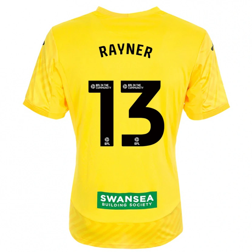 Danxen Kinderen Opal Rayner #13 Geel Zwart Keepersshirt 2025/26 T-Shirt België