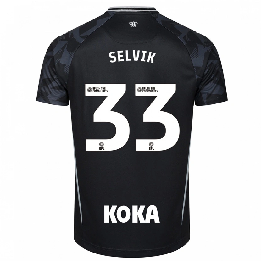 Danxen Kinderen Egil Selvik #33 Zwart Blauw Keepersshirt 2025/26 T-Shirt België