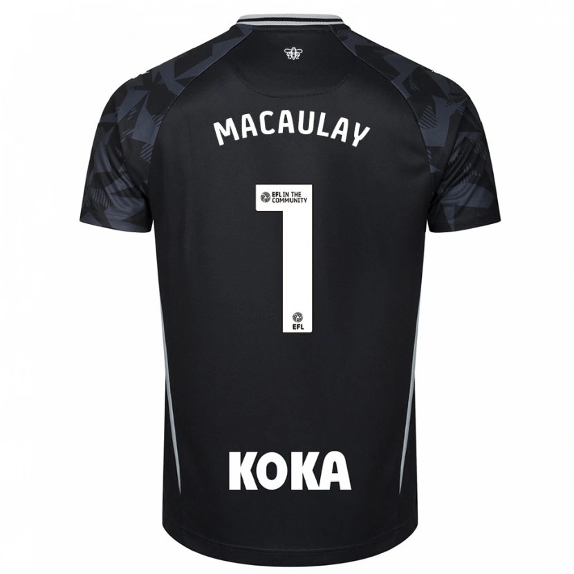 Danxen Kinderen Jonathan Macaulay #1 Zwart Blauw Keepersshirt 2025/26 T-Shirt België