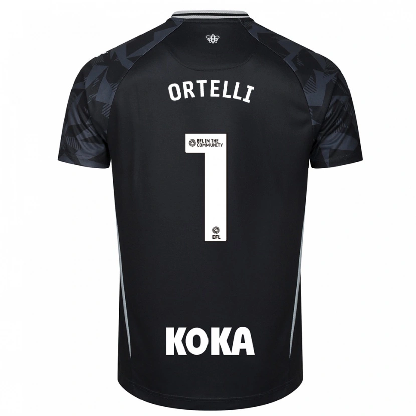 Danxen Kinderen Gabriel Ortelli #1 Zwart Blauw Keepersshirt 2025/26 T-Shirt België