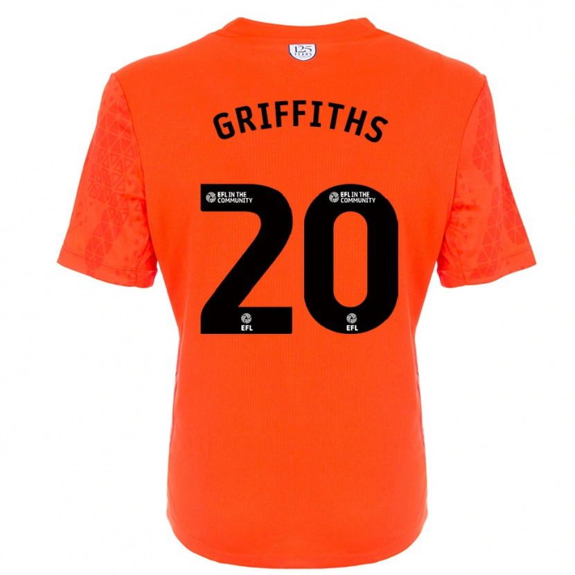 Danxen Kinderen Josh Griffiths #20 Oranje Zwart Keepersshirt 2025/26 T-Shirt België