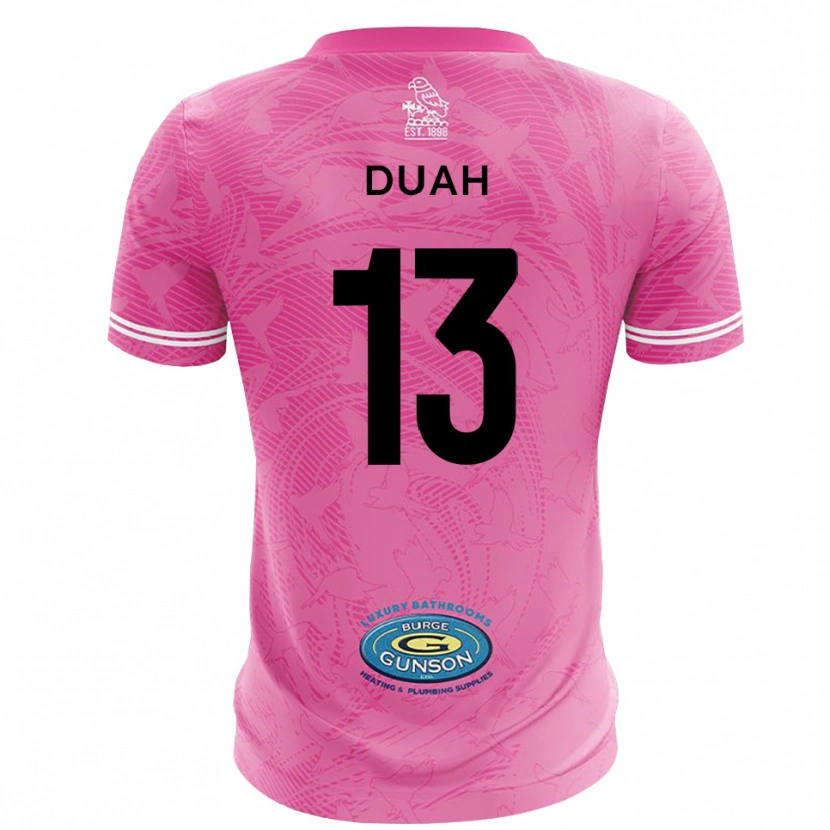 Danxen Kinderen Enos Duah #13 Roze Wit Keepersshirt 2025/26 T-Shirt België