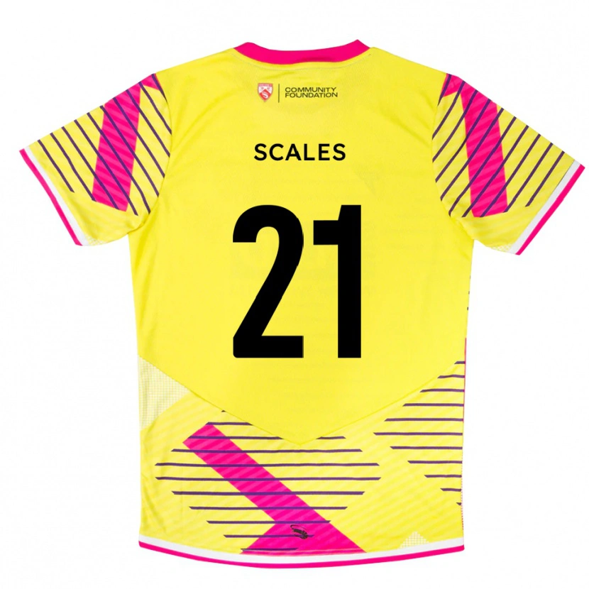 Danxen Kinderen Alfie Scales #21 Geel Roze Keepersshirt 2025/26 T-Shirt België
