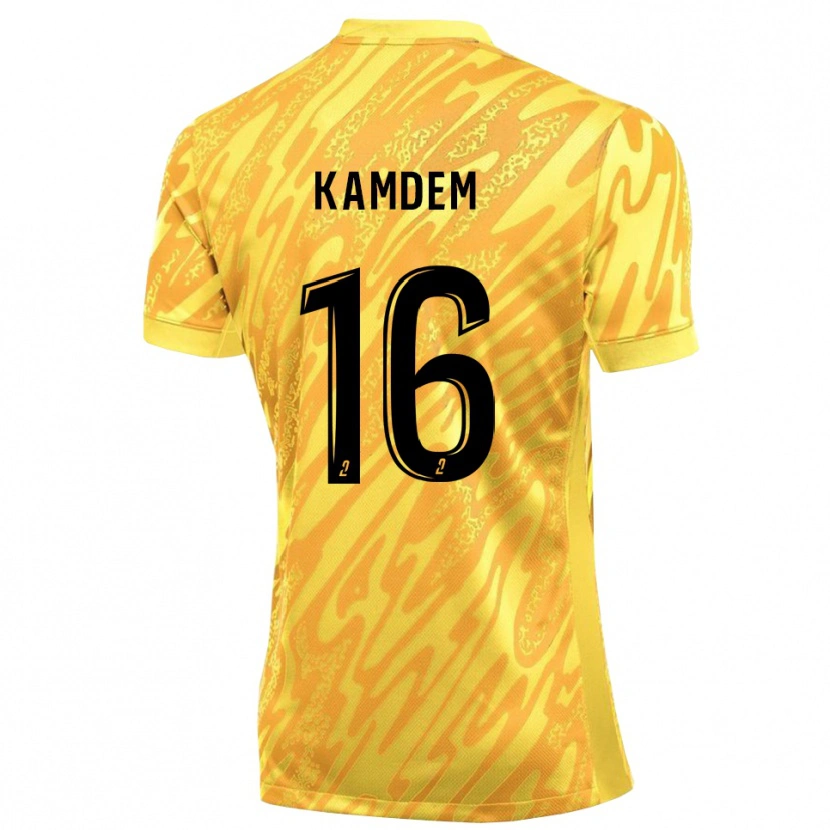 Danxen Kinderen Kevin Kamdem #16 Oranje Geel Keepersshirt 2025/26 T-Shirt België