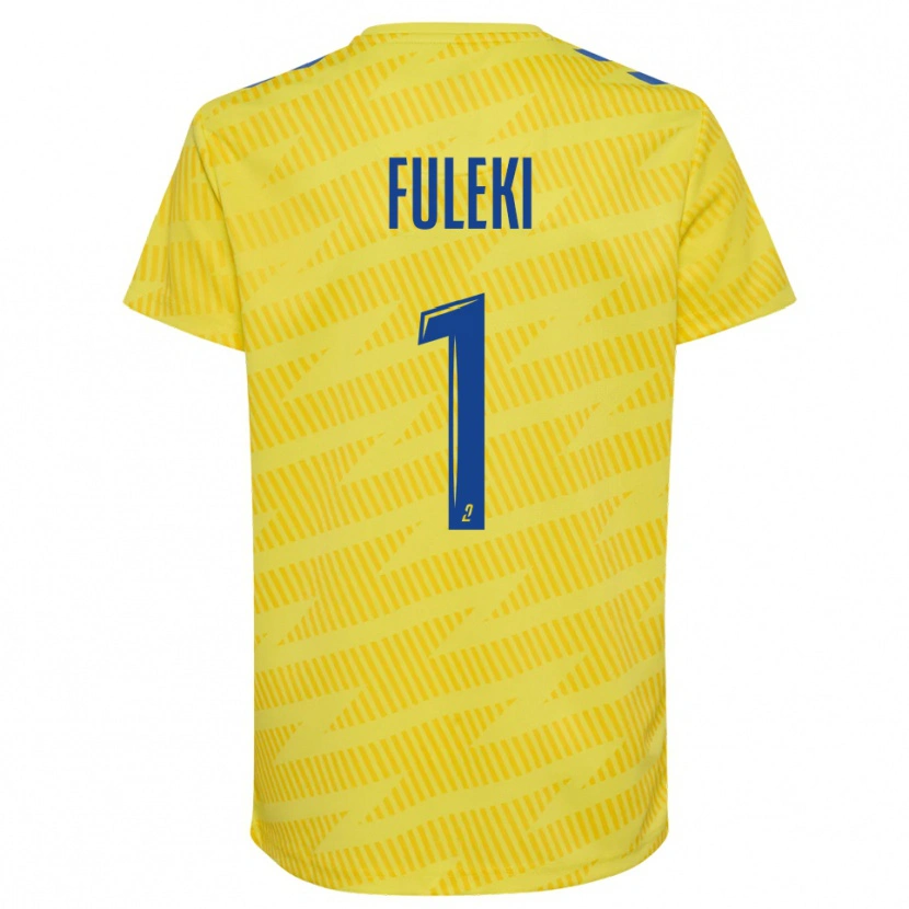 Danxen Kinderen Rafael Fuleki #1 Geel Blauw Keepersshirt 2025/26 T-Shirt België