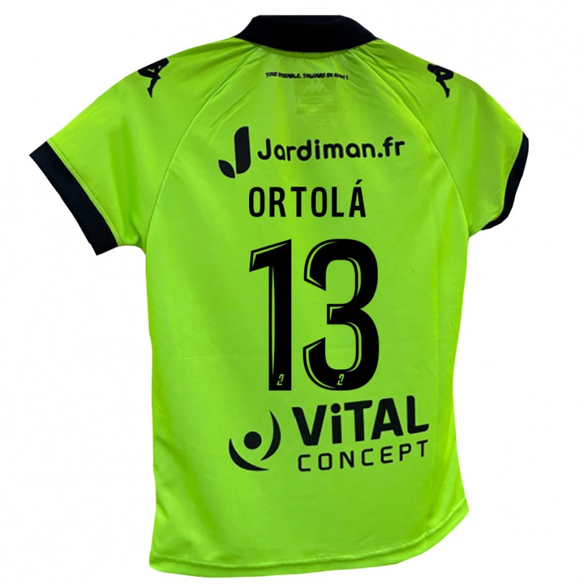 Danxen Kinderen Adrián Ortolá #13 Neon Groen Keepersshirt 2025/26 T-Shirt België