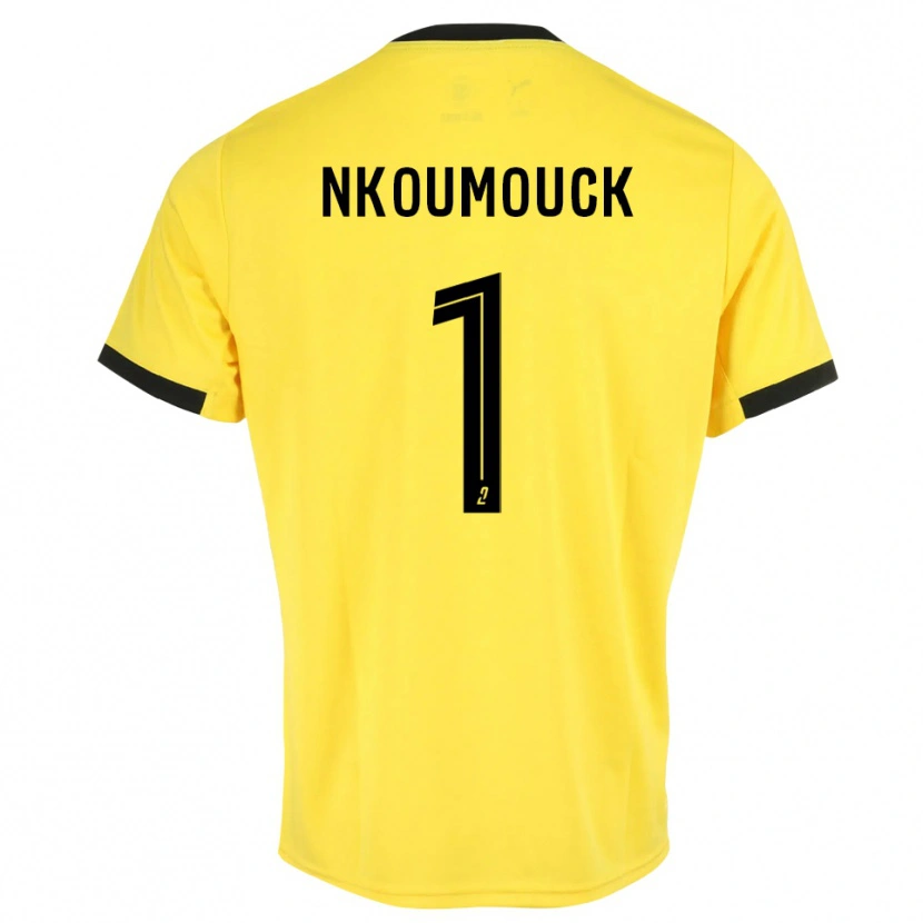 Danxen Kinderen Marc-Anthony Nkoumouck #1 Geel Zwart Keepersshirt 2025/26 T-Shirt België