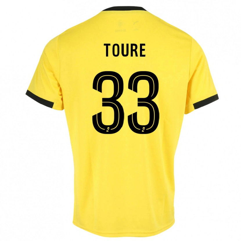 Danxen Kinderen Almami Touré #33 Geel Zwart Keepersshirt 2025/26 T-Shirt België