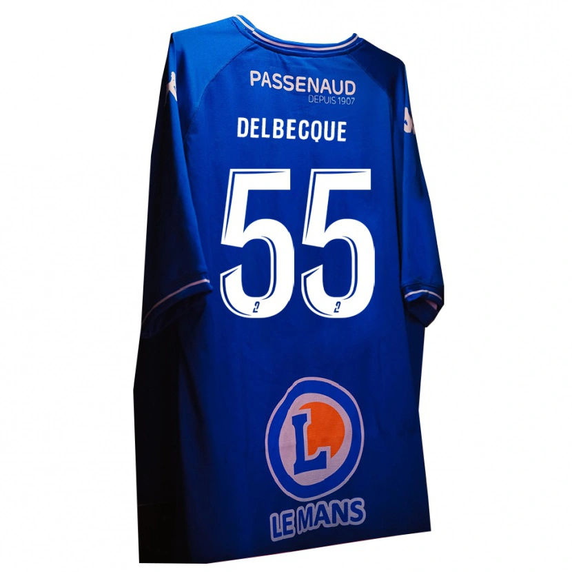Danxen Kinderen Augustin Delbecque #55 Koninklijk Blauw Wit Keepersshirt 2025/26 T-Shirt België