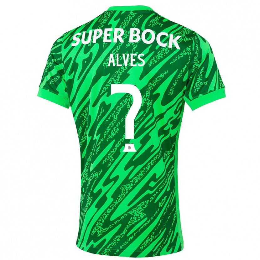 Danxen Kinderen Guilherme Alves #0 Groen Wit Keepersshirt 2025/26 T-Shirt België