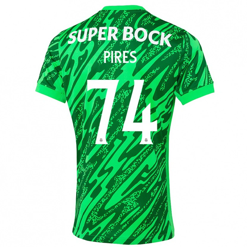 Danxen Kinderen Guilherme Pires #74 Groen Wit Keepersshirt 2025/26 T-Shirt België