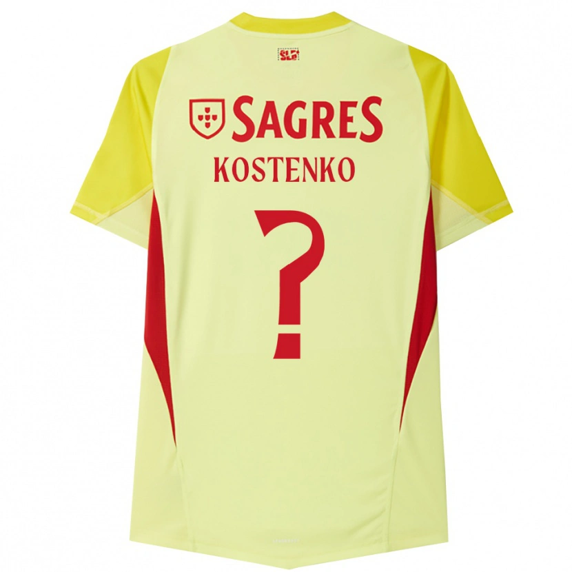 Danxen Kinderen Igor Kostenko #0 Geel Rood Keepersshirt 2025/26 T-Shirt België