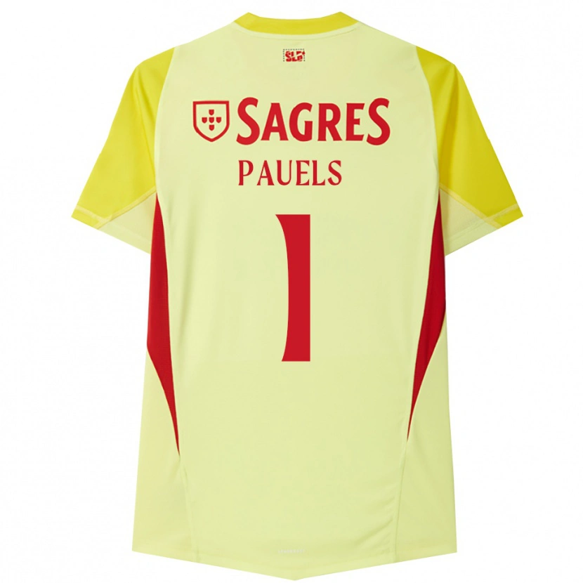 Danxen Kinderen Lena Pauels #1 Geel Rood Keepersshirt 2025/26 T-Shirt België