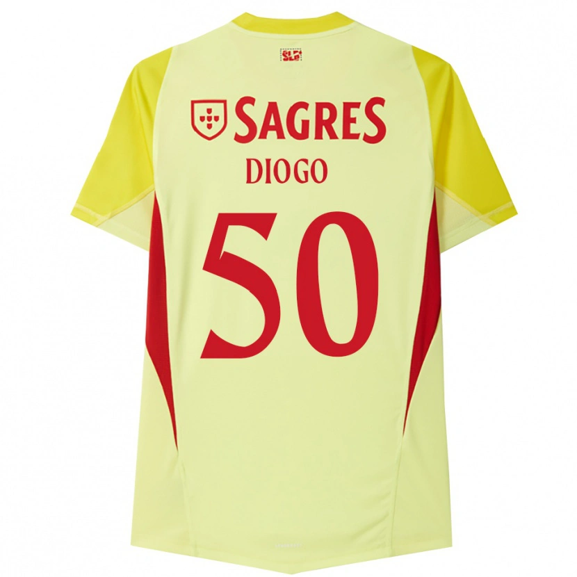 Danxen Kinderen Diogo Ferreira #50 Geel Rood Keepersshirt 2025/26 T-Shirt België