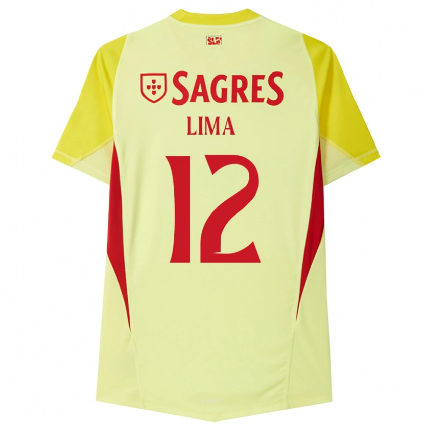 Danxen Kinderen Thaís Lima #12 Geel Rood Keepersshirt 2025/26 T-Shirt België