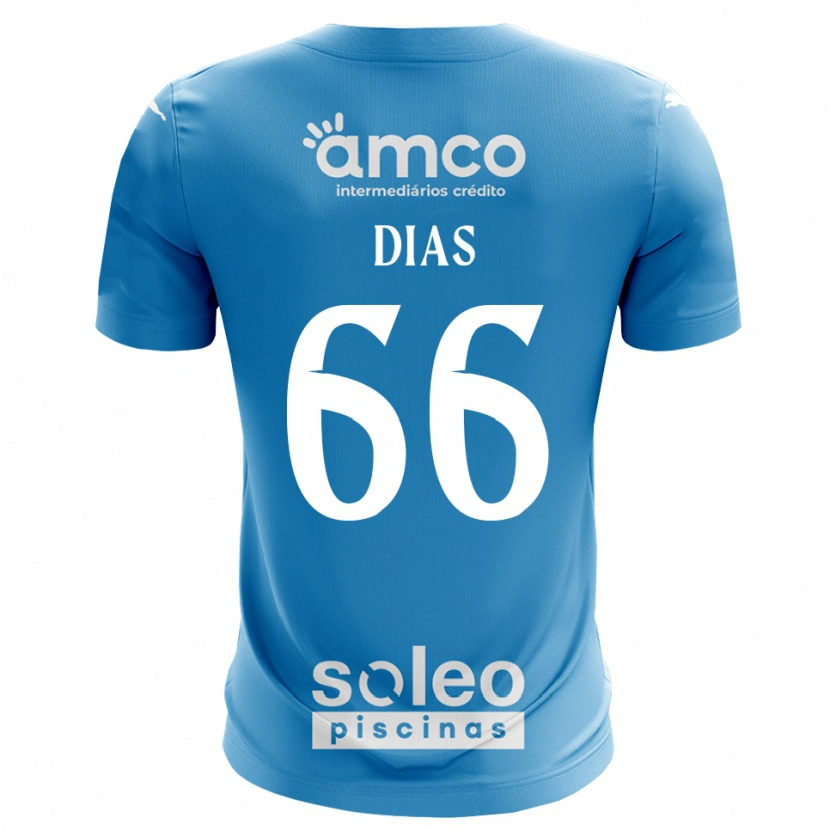 Danxen Kinderen Gonçalo Dias #66 Blauw Wit Keepersshirt 2025/26 T-Shirt België
