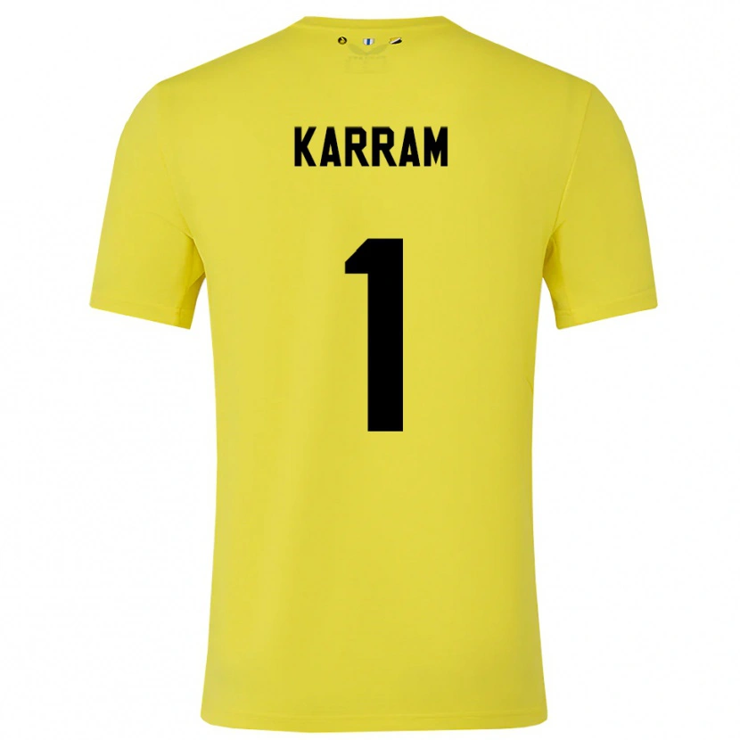 Danxen Kinderen Faris Karram #1 Geel Zwart Keepersshirt 2025/26 T-Shirt België