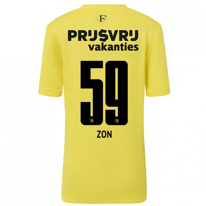 Danxen Kinderen Oier Zon #59 Geel Zwart Keepersshirt 2025/26 T-Shirt België