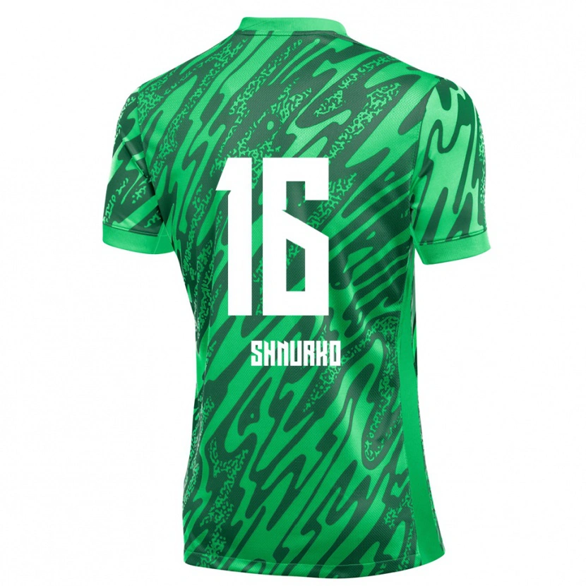 Danxen Kinderen Danylo Shnurko #16 Groen Wit Keepersshirt 2025/26 T-Shirt België