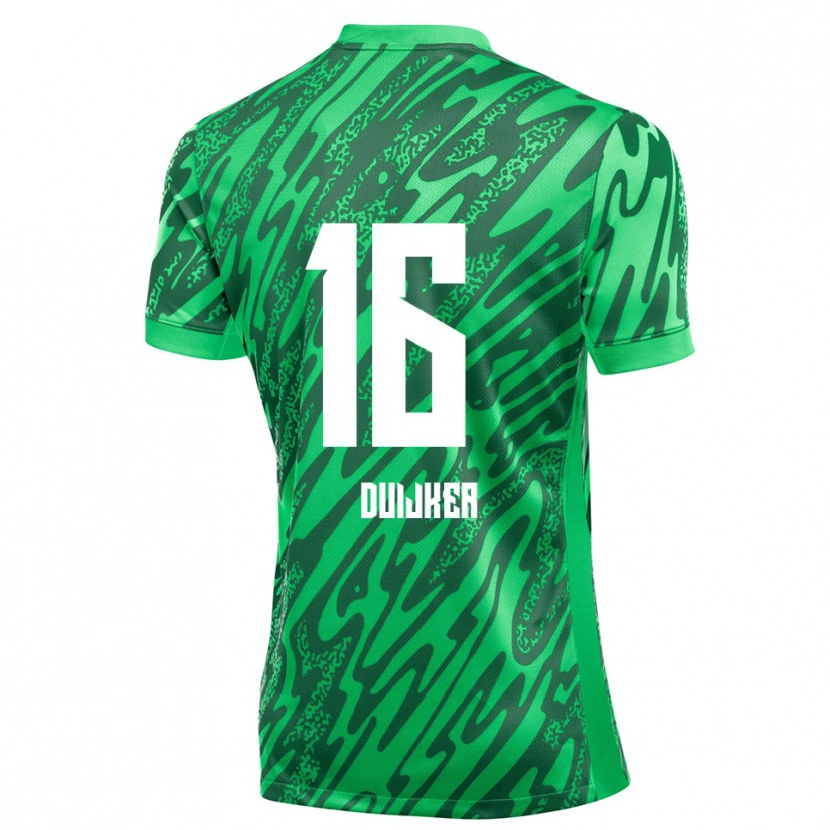 Danxen Kinderen Jaycen Duijker #16 Groen Wit Keepersshirt 2025/26 T-Shirt België