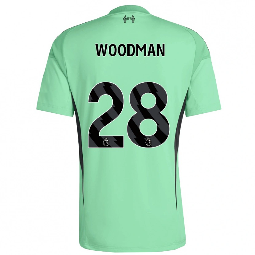 Danxen Kinderen Freddie Woodman #28 Aquamarijn Keepersshirt 2025/26 T-Shirt België