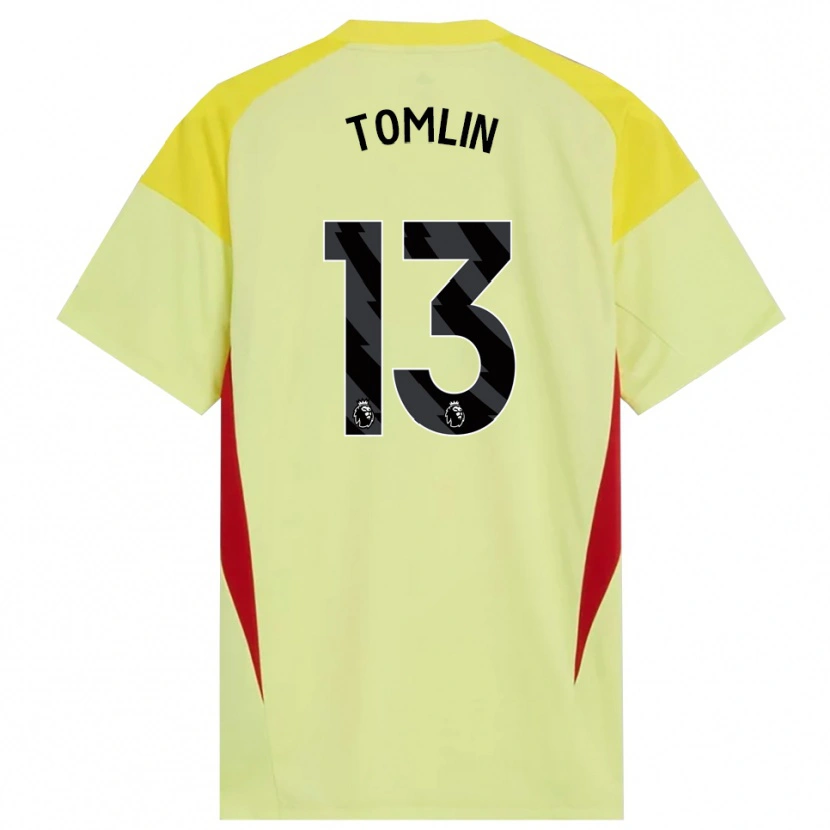 Danxen Kinderen Jack Tomlin #13 Geel Rood Zwart Keepersshirt 2025/26 T-Shirt België