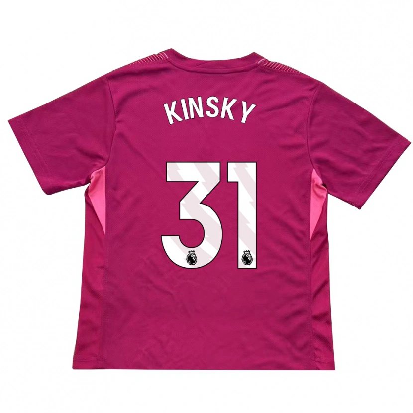 Danxen Kinderen Antonín Kinský #31 Roze Wit Keepersshirt 2025/26 T-Shirt België