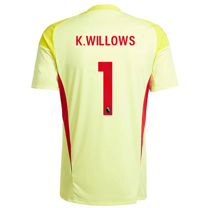 Danxen Kinderen Keehan Willows #1 Lichtgeel Oranje Keepersshirt 2025/26 T-Shirt België