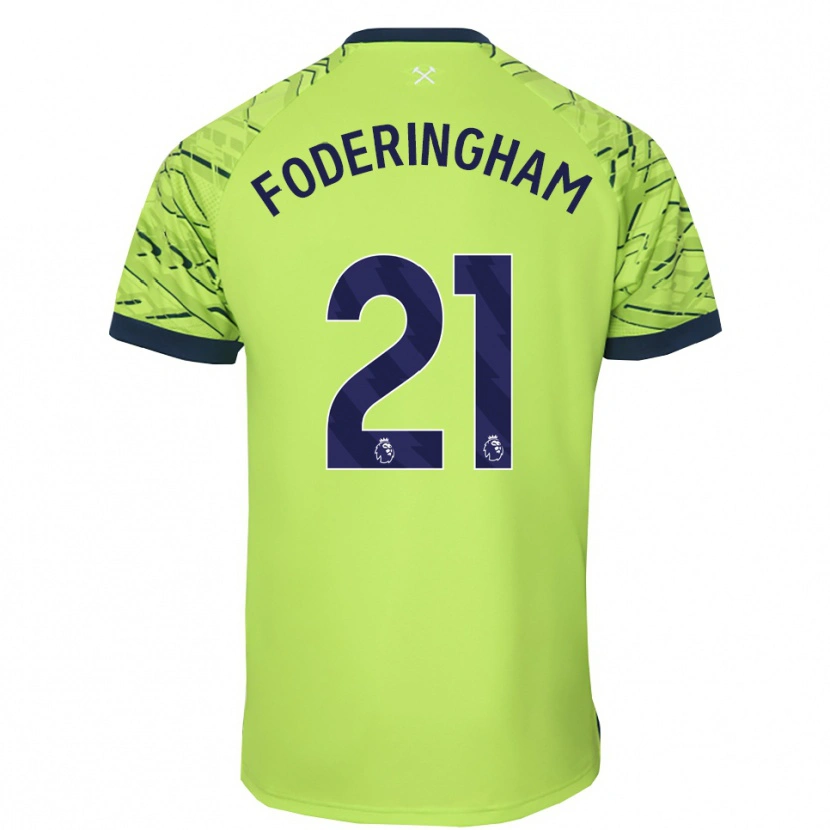 Danxen Kinderen Wes Foderingham #21 Fluorescerend Groen Keepersshirt 2025/26 T-Shirt België