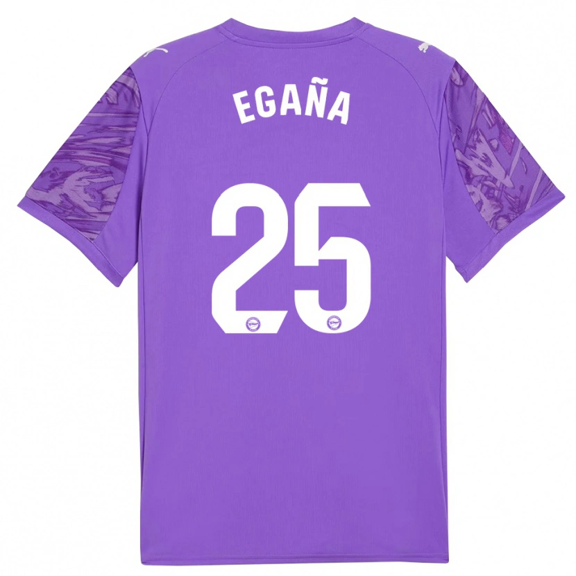 Danxen Kinderen Eider Egaña #25 Paars Wit Keepersshirt 2025/26 T-Shirt België