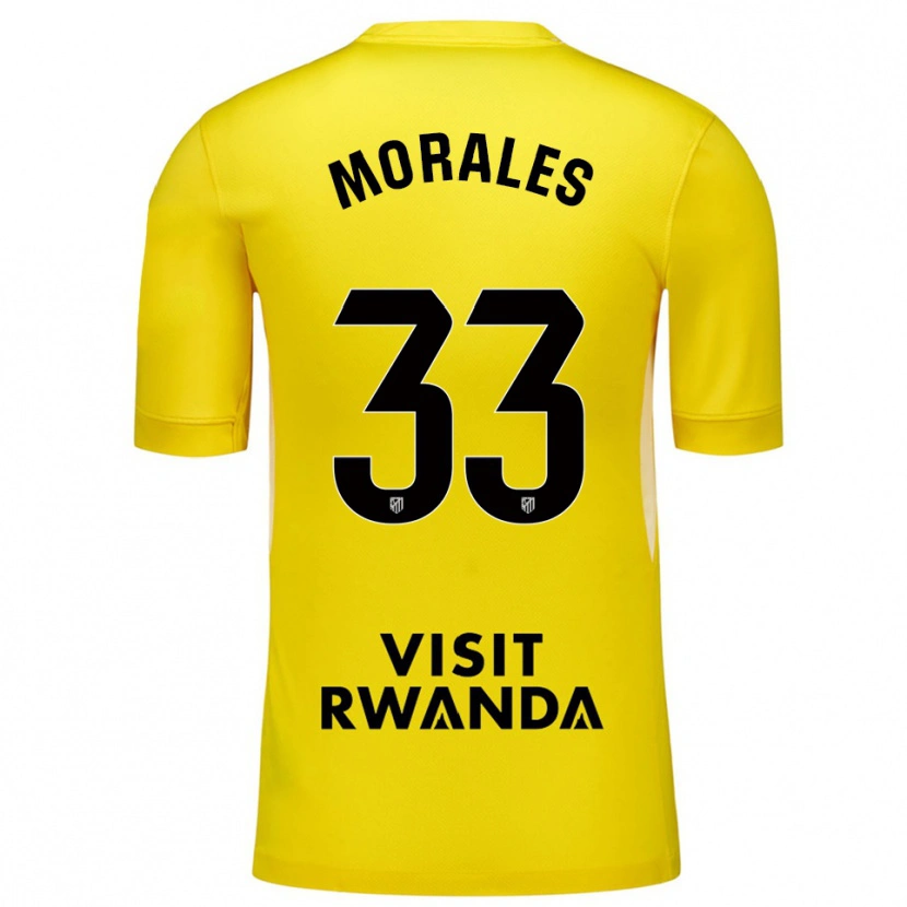 Danxen Kinderen Luismi Morales #33 Geel Zwart Keepersshirt 2025/26 T-Shirt België
