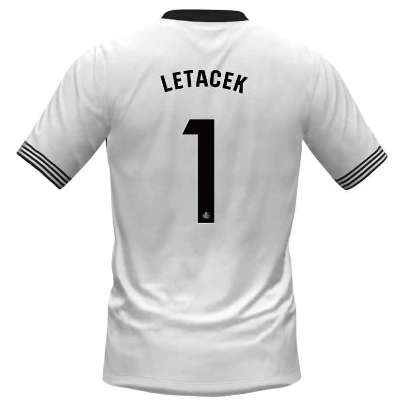 Danxen Kinderen Jiri Letacek #1 Wit Zwart Keepersshirt 2025/26 T-Shirt België