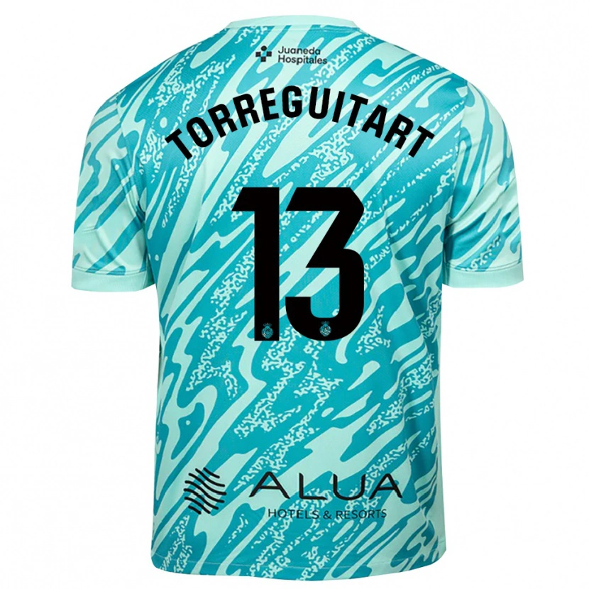 Danxen Kinderen Nil Torreguitart #13 Cyaan Zwart Keepersshirt 2025/26 T-Shirt België
